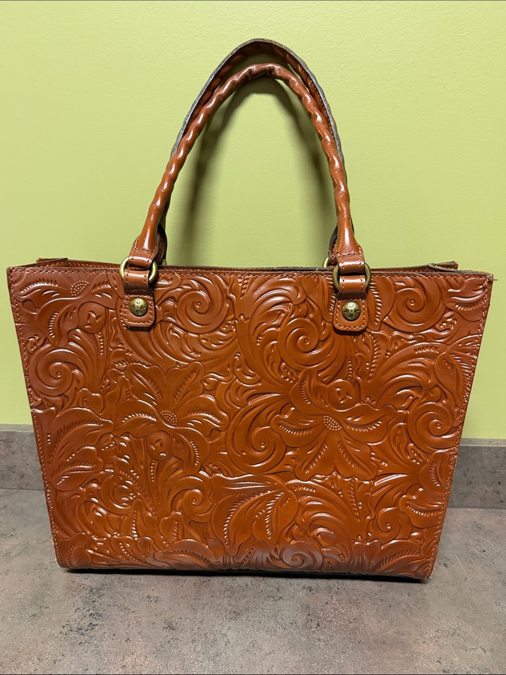 Patricia Nash Zancona Embossed Floral Purse